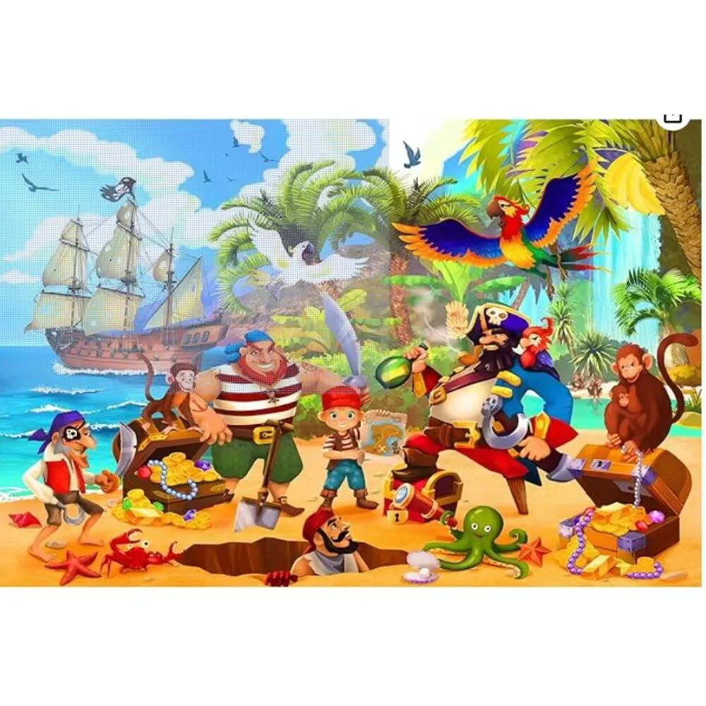 GREAT ART® Poster - Pirates - Mural‎ Decoration Adventure Pirate Ship 55 x 39